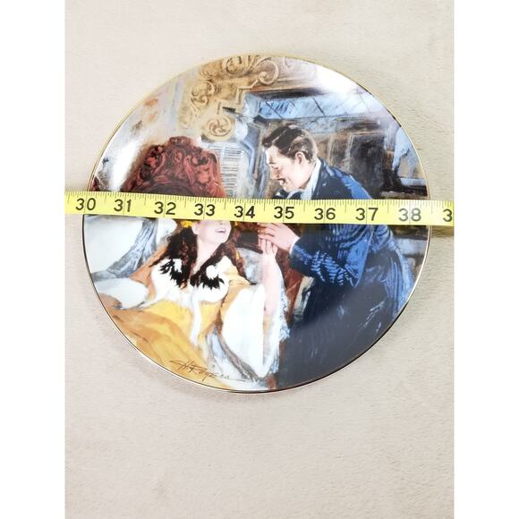 Gone With The Wind Scarlett And Rhett Honeymoon 1990 Plate Wall Decor Fine China - Picture 13 of 13